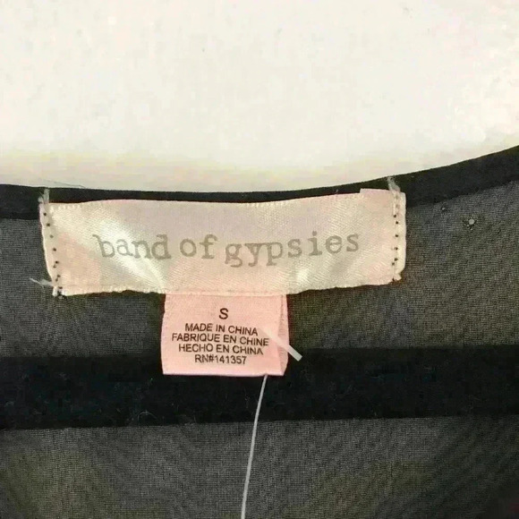 Band of Gypsies Black Velvet Floral Burnout Long Sleeve Romper - Picture 6 of 8